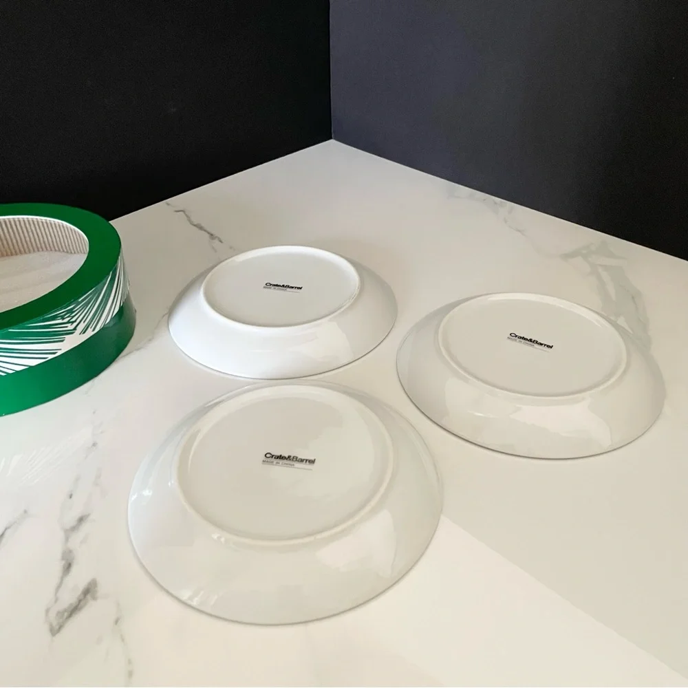 SET of 3 Ornament Appetizer/Dessert Plates by Crate&Barrel